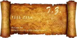 Till Zita névjegykártya